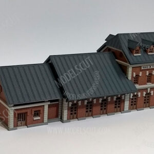Estación de Ribes de Freser-ESCALA H0. Modelo con alumbrado led