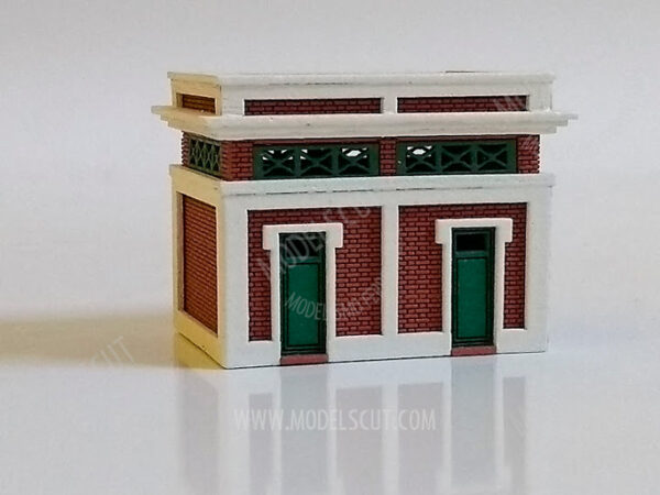 EN193-Edificio-retrete-decoración-rojo-blanco
