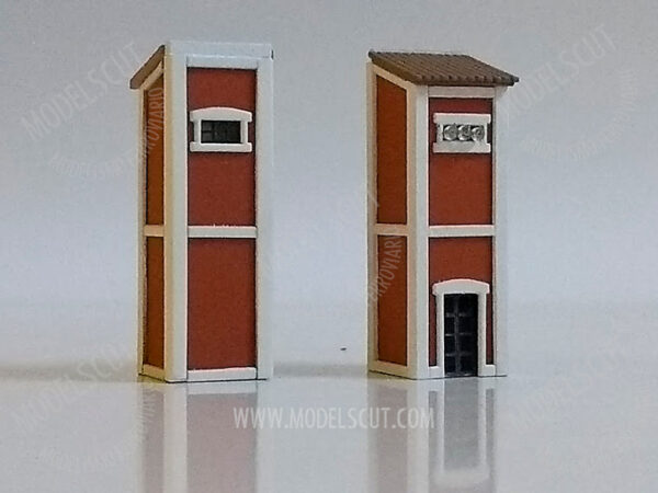 EN194-Torre-transformador-eléctrico-en-decoración-rojo-blanco-cubierta-plana