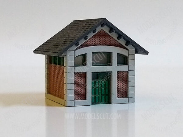 EN224-Edificio-retrete-decoración-marron-gris-cubierta-pizarra