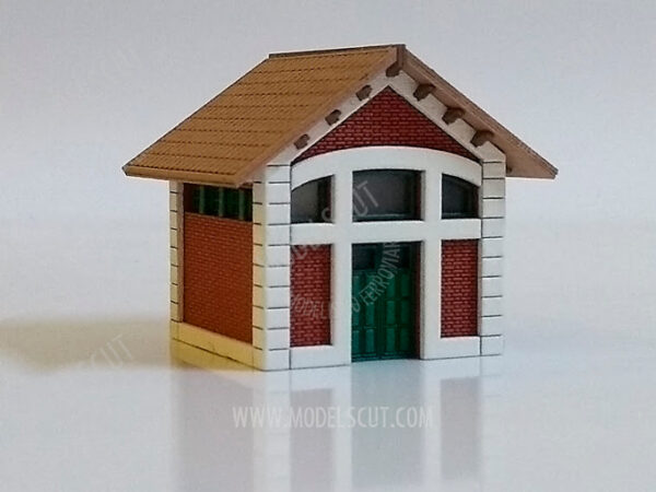 EN224-Edificio-retrete-decoración-rojo-blanco-cubierta-terracota
